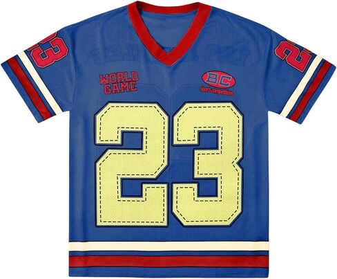 Men's Plus Size Jersey T-Shirts Number Graphic Tees Short Sleeve V Neck Tee Shirt in Kuwait