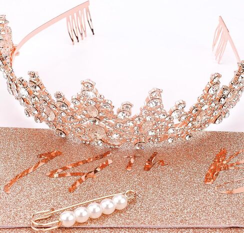 TOBATOBA 14th Birthday Decorations for Girls, Rose Gold Birthday Sash and Tiara for Girls, It's My 14th Birthday Decorations for Girls, 14 Birthday Crown Happy Birthday Gift Party Supplies for Girls in Kuwait