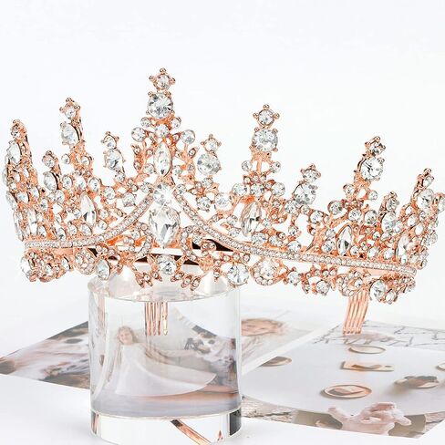 TOBATOBA 14th Birthday Decorations for Girls, Rose Gold Birthday Sash and Tiara for Girls, It's My 14th Birthday Decorations for Girls, 14 Birthday Crown Happy Birthday Gift Party Supplies for Girls in Kuwait