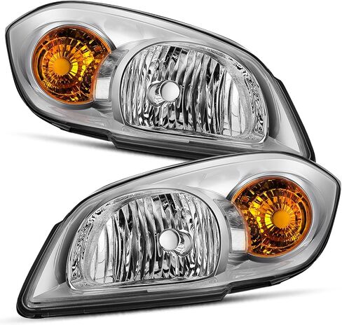 Chrome Housing Clear Side Factory Style Headlights Compatible with 2005-2010 Pontiac Pursuit G5 Cobalt CAAP-CC05-OH-CHCL-HL in Saudi Arabia
