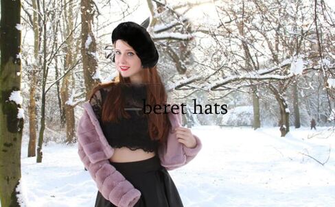 Valpeak Women Winter Berets Real Mink Tail Fur Hat in Saudi Arabia