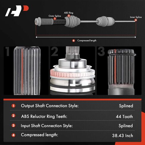 A-Premium CV Axle Shaft Assembly Compatible with Nissan Altima 2004 2005 2006, V6 3.5L, Automatic Transmission, Front Left Driver Side, Replace# 66-6218, 391017Y016 in Saudi Arabia