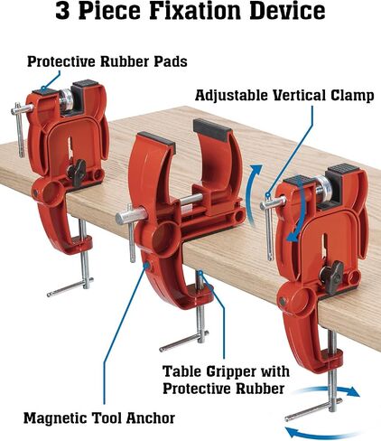 Ski and Snowboard Vises for Tuning, Repair and Waxing, Non-Slip Ski Snowboard Clamp with Rubber Pads, Vice Grips and Horizontal and Vertical Working Positions, Stable Snowboard Ski Tuning Vise in Saudi Arabia