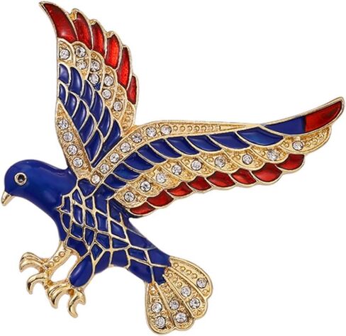 Patriotic American Flag Pin for Women Men, 4th of July Independence Day Heart Letter Brooch with Rhinestone, Costume Accessories for Sweater Dress Scarf in Saudi Arabia