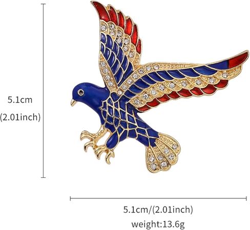 Patriotic American Flag Pin for Women Men, 4th of July Independence Day Heart Letter Brooch with Rhinestone, Costume Accessories for Sweater Dress Scarf in Saudi Arabia