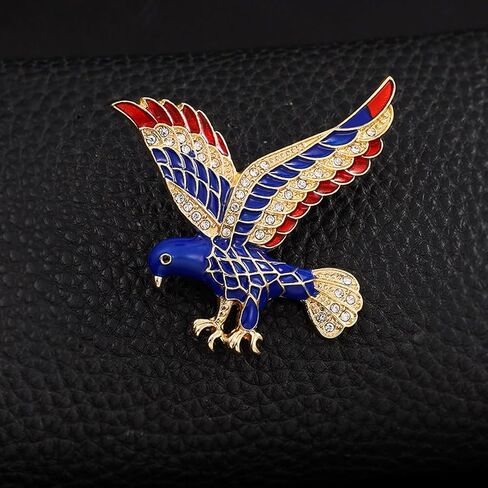 Patriotic American Flag Pin for Women Men, 4th of July Independence Day Heart Letter Brooch with Rhinestone, Costume Accessories for Sweater Dress Scarf in Saudi Arabia