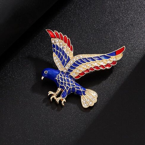 Patriotic American Flag Pin for Women Men, 4th of July Independence Day Heart Letter Brooch with Rhinestone, Costume Accessories for Sweater Dress Scarf in Saudi Arabia