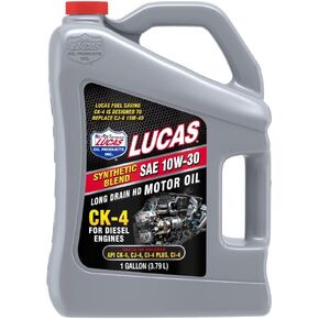 Lucas Oil 10282 Synthetic Blend SAE 10W-30 CK-4 Diesel Oil - 1 Gallon (Pack of 4)