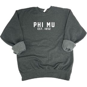 Go Greek Chic Phi Mu Est. 1852 Sweatshirt