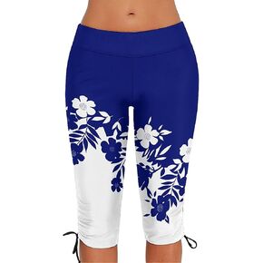 Urchics المرأة حجم كبير طفح الحرس Capris عالية الخصر ملابس السباحة قيعان طويلة سروال سباحة قصير Tankini أسفل السباحة طويل