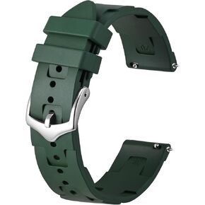 BISONSTRAP FKM Watch Bands, Diving Rubber Watch Strap for Men, Quick Release, 20mm 22mm