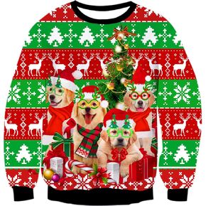 سترة RAISEVERN Ugly Christmas للرجال سترة صوفية مضحكة لعطلة عيد الميلاد