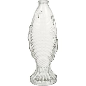 Fish-Shaped Glass Bottle Delicate Glass Bottle Fish Shaped Vase Decorative Fish Bottle Fish Shaped Centerpiece Flower Holder Decorative Bottle Clear Fish Bottle Fish Shaped Bottle