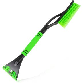 Snow Brush with Ice Scraper for Car, 24" Extendable Snow Brush Scraper with Foam Grip, Scratch Free Snow Brush with Detachable Ice Scraper for Windshield, Car Accessories (Red) in Kuwait