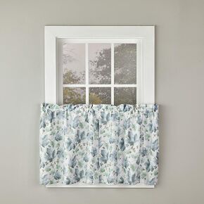 SKL Home Harvest Falling Leaves Tier Curtain Pair, 57X36, Blue