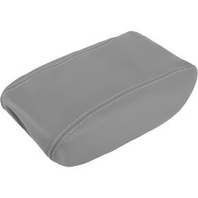 X AUTOHAUX Car Center Console Lid Armrest Seat Box Cover Protector Replacement Microfiber Leather for Jeep Grand Cherokee 2011-2020 Armrest Lid Not Included Gray