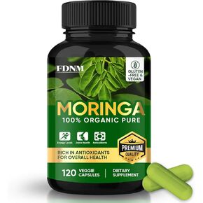 Organic Moringa Capsules, Moringa Powder Capsules Support Energy & Healthy Gut, Organic Moringa Capsules Improved The Body's Immunity, Moringa Powder Organic Capsules, Non-GMO & Gluten Free
