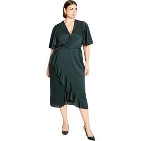 City Chic Plus Size Dress, Soft Ruffle Dress