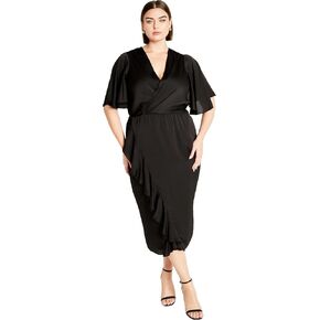 City Chic Plus Size Dress, Soft Ruffle Dress