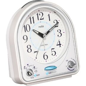 Seiko NR435W Seiko Clock Alarm Clock Analog 31 Songs Melody Alarm Pyxis Pixis White