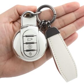 Soft TPU Key Fob Cover Shell Bag Keychain Key Case for Mini Cooper 3rd Gen F54 F55 F56 F57 F60