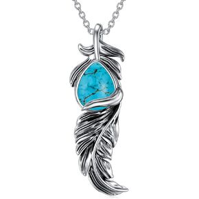 Feather Necklace 925 Sterling Silver Feather Pendant Jewelry for Women Christmas Birthday Gifts