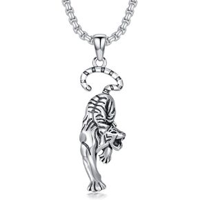Tiger Necklace 925 Sterling Silver Tiger Pendant Necklaces Jewelry for Men