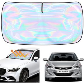 for Hyundai Elantra 2021 2022 2023 2024 Windshield Sun Shade Cover - Custom Fit Hyundai Elantra SunShade Foldable Front Window Sunshade Sun Visor Protector Block UV Rays Keep Your Car Cooler