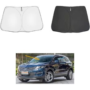 Windshield Sun Shade for Lincoln MKC SUV 2015 2016 2017 2018 2019 Sunshade Window Sun Visor Protector Foldable Blocks UV RaysKeep Your Car Cooler, Upgraded High Material Two -Layer