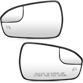 Left+Right Side Mirror Glass Replacement for 2013 2014 2015 2016 2017 2018 2019 2020 Ford Fusion Heated Mirror Glasses DS7Z17K707F DS7Z17K707B for Driver Side and Passenger Side