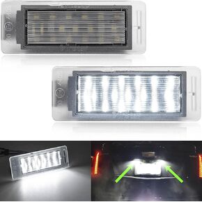 Xenon White LED License Plate Lights for Buick Encore Verano Enclave Envision LaCrosse Cadillac CTS XTS SRX ELR Chevy Equinox GMC Acadia Terrain Rear License Plate Lamps built-in Can-bus Error Free