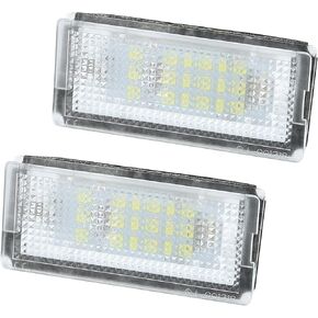 X AUTOHAUX 1 Pair LED License Plate Light Car Number Lamp Error Free Replacement White Light for Mini Cooper R50 2001-2006