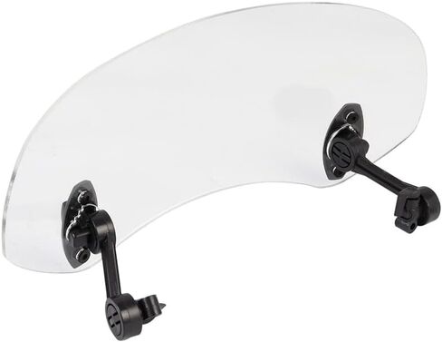 36cm Motorcycle Wind Deflector Clear Lens Adjustable Clip Windshield Extension Universal Fit for Most Motorcycle Scooter,White in Saudi Arabia