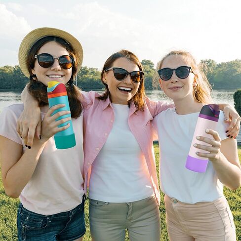 2 Pcs Owala Bottle Boot Silicone Compatible with Owala Kids Water Bottle 14 oz, Owala Rubber Bottom Cover Anti-Slip Protective Sleeve Owala Accessories Pink Green in Saudi Arabia