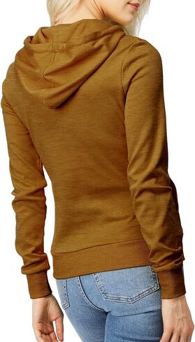 Women's Slim Fit Pullover Hoodie Lightweight Long Sleeve Kangaroo Pocket Basic Casual wear in Kuwait