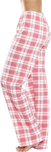 SOFIA'S CHOICE Women's Buffalo Plaid Pajama Pants Drawstring Lounge Pj Pant Bottoms Sleepwear Red Medium in Saudi Arabia