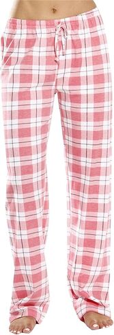 SOFIA'S CHOICE Women's Buffalo Plaid Pajama Pants Drawstring Lounge Pj Pant Bottoms Sleepwear Red Medium in Saudi Arabia