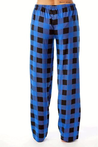 SOFIA'S CHOICE Women's Buffalo Plaid Pajama Pants Drawstring Lounge Pj Pant Bottoms Sleepwear Red Medium in Saudi Arabia