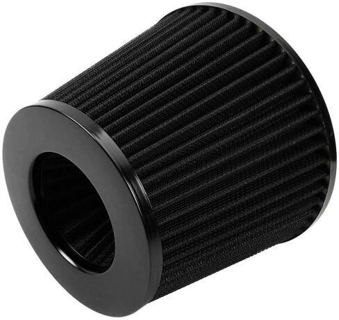 Black 3" Inlet High Flow Clamp-On Cold Air Intake Filter Cleaner 76mm Cone Replacement Dry Air Filter in Kuwait