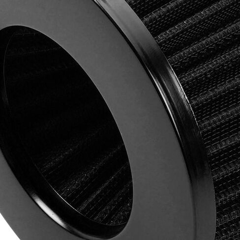 Black 3" Inlet High Flow Clamp-On Cold Air Intake Filter Cleaner 76mm Cone Replacement Dry Air Filter in Kuwait