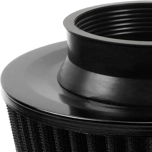 Black 3" Inlet High Flow Clamp-On Cold Air Intake Filter Cleaner 76mm Cone Replacement Dry Air Filter in Kuwait