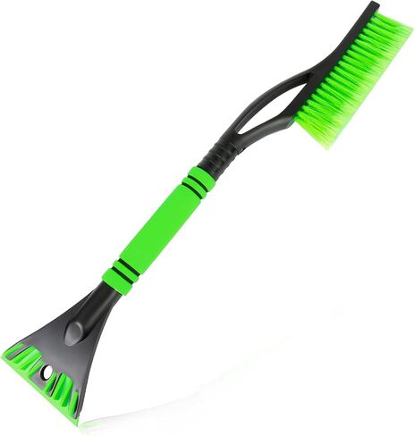 Snow Brush with Ice Scraper for Car, 24" Extendable Snow Brush Scraper with Foam Grip, Scratch Free Snow Brush with Detachable Ice Scraper for Windshield, Car Accessories (Red) in Kuwait