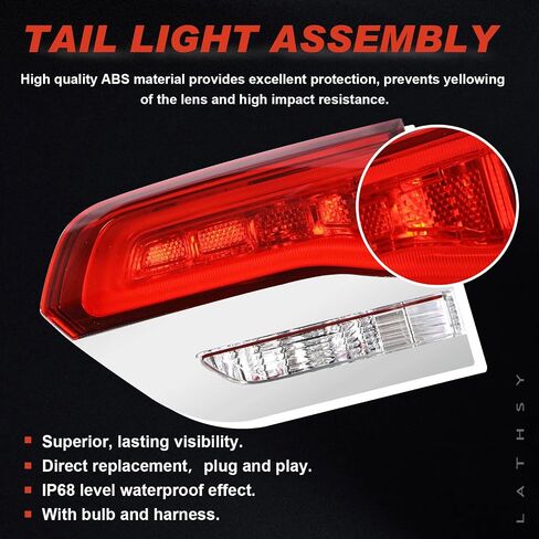 Tail Light Compatible With Jeep Grand Cherokee 2014-2021 Inner Left Driver Side Replacement for 68110047AB in Saudi Arabia