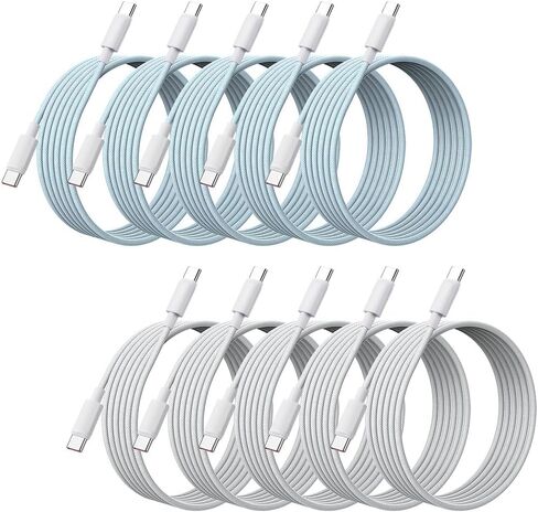 weishan 5-Pack USB C to USB C Charger Cable for Meta Quest 3, PD 60W Multipack Type C to C Fast Charging Cords for Oculus Quest 2, Bulk Cables, 6.6ft Long in Saudi Arabia