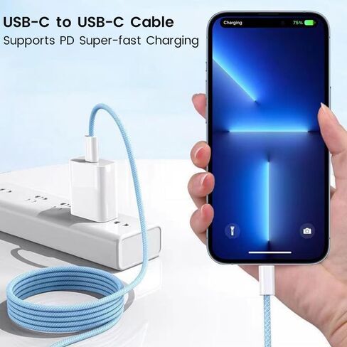 weishan 5-Pack USB C to USB C Charger Cable for Meta Quest 3, PD 60W Multipack Type C to C Fast Charging Cords for Oculus Quest 2, Bulk Cables, 6.6ft Long in Saudi Arabia