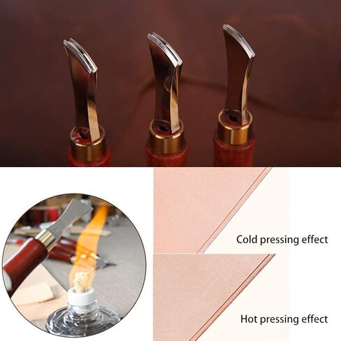 UOOU Leather Shallow Slot Edge Lineer Edge Device(1.5mm), Edge Creaser Stainless Steel, Leather Crimping Working Tools, Leather Edge Creaser for Beginners and Professionals DIY Leather Craft in Kuwait