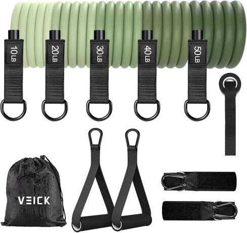 VEICK Resistance Bands, Exercise Bands, Workout Bands, Resistance Bands for Working Out with Handles for Men and Women, Exercising Bands for Fitness Weights Work Out at Home in Kuwait
