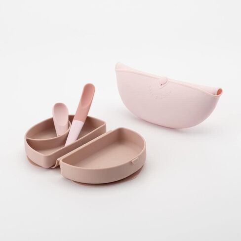 Miniware Sili Mini Go Baby Feeding Travel Set with Silifold Bento Container, Pre2Pro Spoon, Roll & Lock Bib in Saudi Arabia