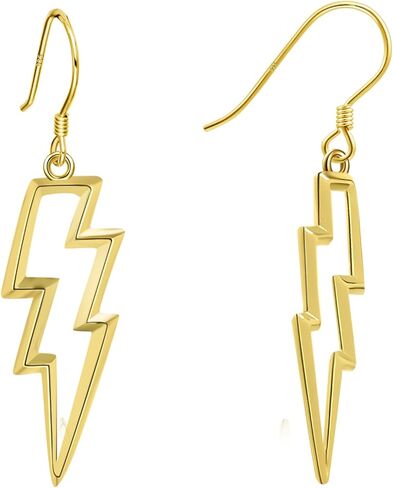 أقراط ToHeart Lightning أقراط ذهبية متدلية أقراط صاعقة مضادة للحساسية أقراط أنيقة in Kuwait