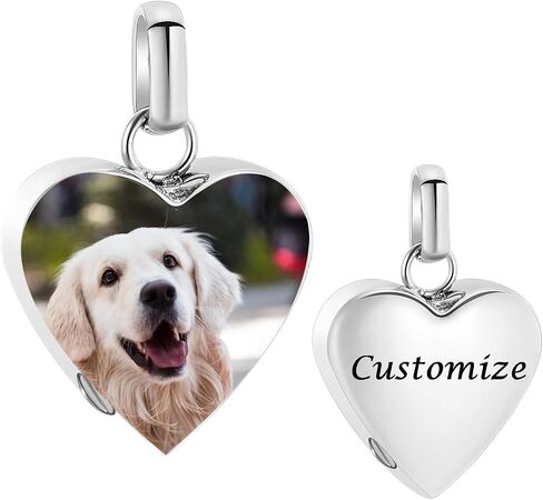 Imrsanl Pet Cremation Jewelry for Ashes Necklace Stainless Steel Paw Print Heart Urn Necklaces for Women Men Memorial Keepsake Jewelry in Saudi Arabia